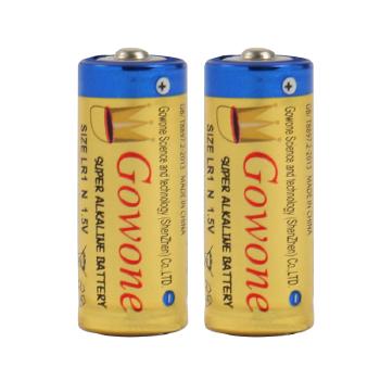 Gowone购旺 无汞环保碱性电池出口简装 8号电池 LR1 转经轮激光笔电子产品电池