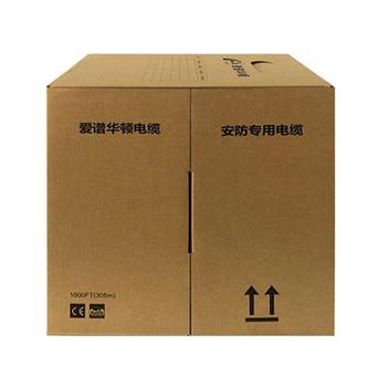 爱谱华顿(AIPU) 六类4对UTP安防电缆(0.53mm) AP-6-01C 灰色 305米/箱