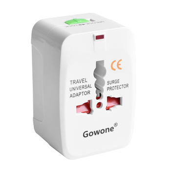 Gowone 购旺 全球通用电源插座转换器 出国旅行多功能转换插头 英美澳日欧国标转多用孔 多转单输出 GT070
