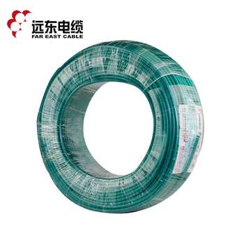远东电缆绿色BV6平方国标家装进户/空调铜芯电线单芯单股硬线 100米