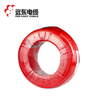 远东电缆红色BV4平方国标家装挂壁空调/热水器用铜芯电线单芯单股铜线100米硬线